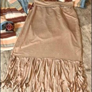 NWOT FAUX SUEDE FRINGE SKIRT FROM BUCKLE